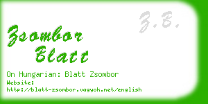 zsombor blatt business card